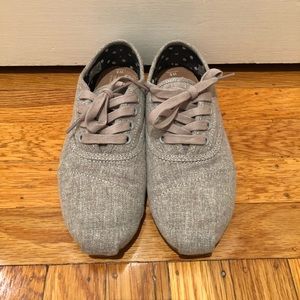 Toms grey hemp canvas classic cordones sz 5